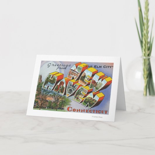 Groeten van New Haven, CT Kaart (Voorkant)