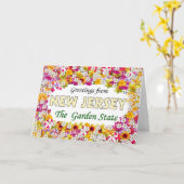 Groeten van New Jersey Kaart (Gele Bloem)