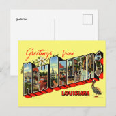 groeten van New Orleans Travel Briefkaart (Voorkant / Achterkant)