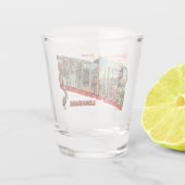  groeten van New Orleans Travel Briefkaart Shot Glas (Achterkant)