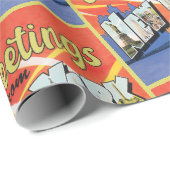 Groeten van New York City vintage Cadeaupapier (Rol Hoek)