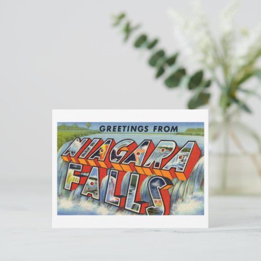  groeten van Niagara Herfsten Briefkaart (Staand voorkant)