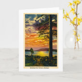 Groeten van Noorwegen, Michigan - Vintage Kaart (Gele Bloem)