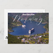 Groeten van Norway Cruise Briefkaart (Voorkant / Achterkant)