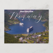 Groeten van Norway Cruise Briefkaart (Voorkant)