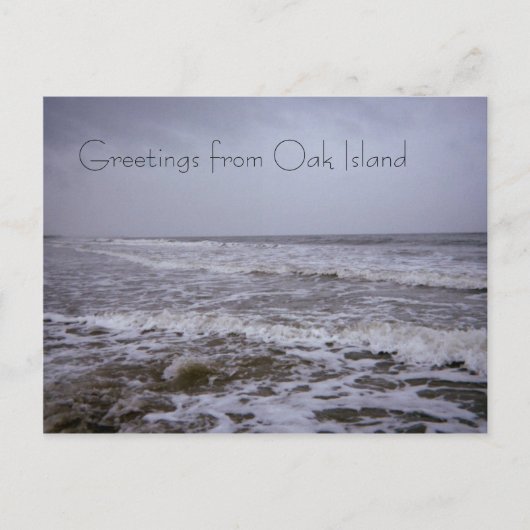 Groeten van Oak Island Seashores Briefkaart (Voorkant)