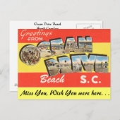 Groeten van Ocean Drive Beach Briefkaart (Voorkant / Achterkant)