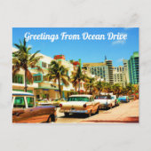 Groeten van Ocean Drive Briefkaart (Voorkant)