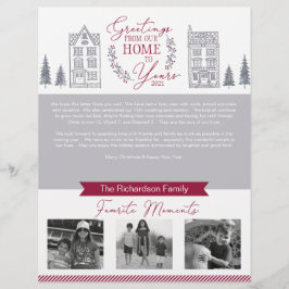 Groeten van ons thuis tot kerstmis van jaren  briefhoofd
