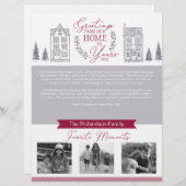 Groeten van ons thuis tot kerstmis van jaren  briefhoofd (Voorkant / Achterkant)