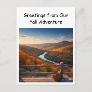 Groeten van onze herfst-avonturenreis briefkaart