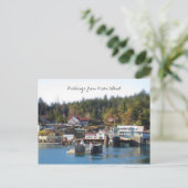 Groeten van Orcas Island Briefkaart (Staand voorkant)