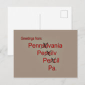 Groeten van Pa. Briefkaart (Voorkant / Achterkant)