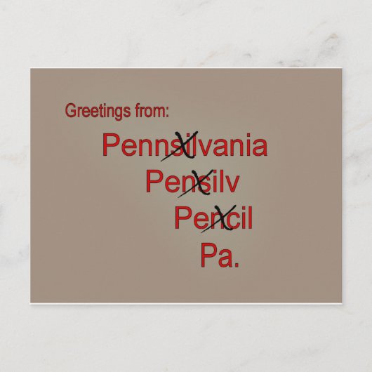 Groeten van Pa. Briefkaart (Voorkant)