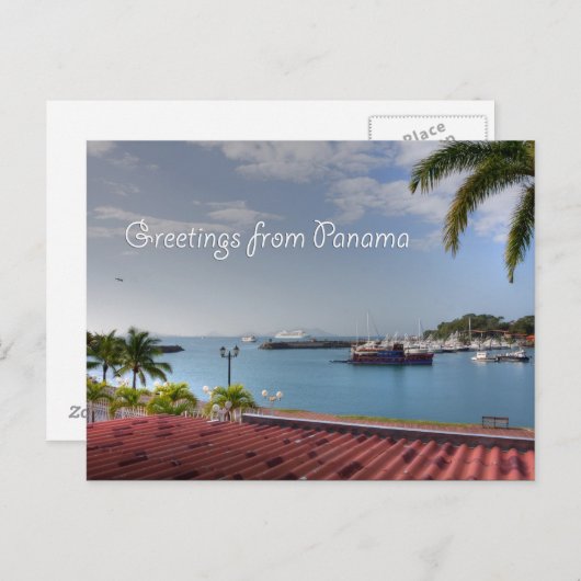 Groeten van Panama Canal, briefkaart (Voorkant / Achterkant)