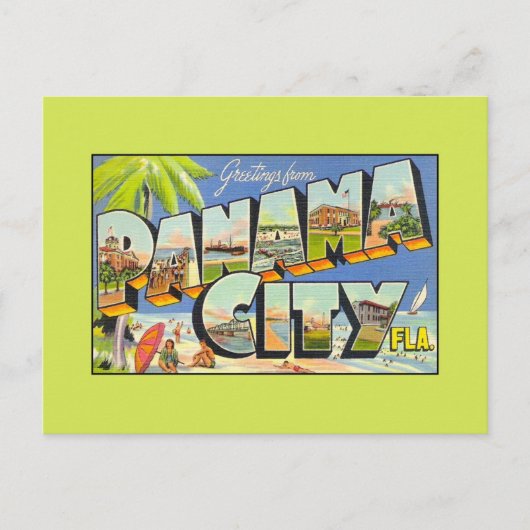groeten van Panama City FLA Briefkaart (Voorkant)