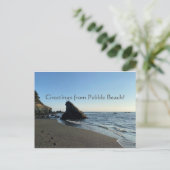 Groeten van Pebble Beach. Briefkaart (Staand voorkant)