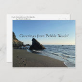 Groeten van Pebble Beach. Briefkaart (Voorkant / Achterkant)