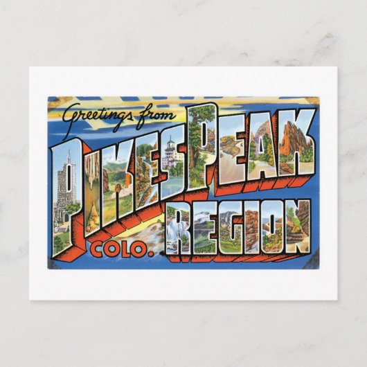 Groeten van Pikes Peak, CO! Briefkaart (Voorkant)