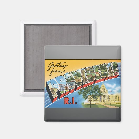 Groeten van Providence R.I.,  Magneet (Voorkant / Achterkant)