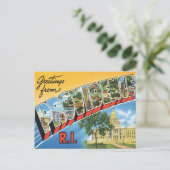 Groeten van Providence, Rhode Island Briefkaart (Staand voorkant)
