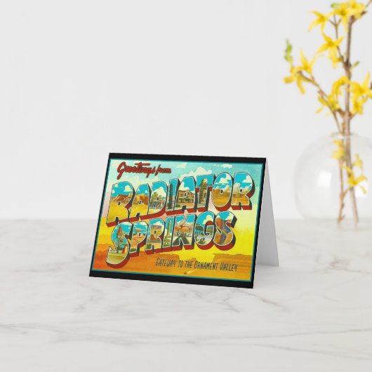 Groeten van Radiator Springs Arizona Kaart (Gele Bloem)