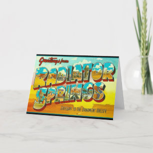 Groeten van Radiator Springs Arizona Kaart