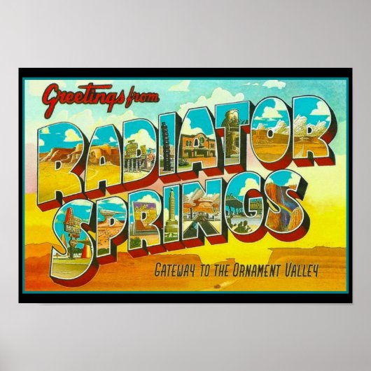 Groeten van Radiator Springs Arizona Poster (Voorkant)