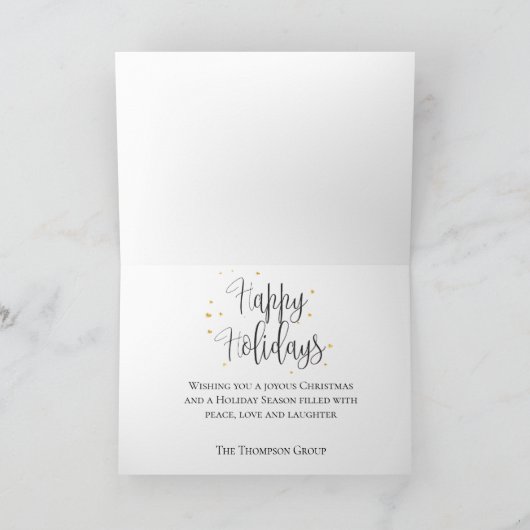 Groeten van Red Season Corporate Business Holiday Kaart (Binnen)