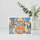 Groeten van Rehoboth Beach, Delaware Travel Briefkaart (Staand voorkant)