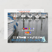 Groeten van Rhode Island Briefkaart (Voorkant / Achterkant)