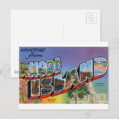 Groeten van Rhode Island Briefkaart (Voorkant / Achterkant)