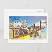 Groeten van Rhode Island Briefkaart (Voorkant / Achterkant)