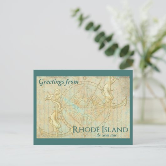 Groeten van Rhode Island, de oceaanstaat Briefkaart (Staand voorkant)