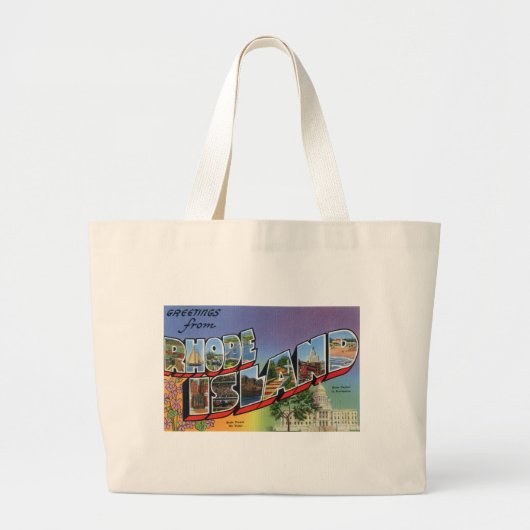 Groeten van Rhode Island Grote Tote Bag (Voorkant)