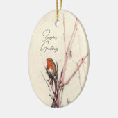 Groeten van Robin Season Keramisch Ornament (Links)