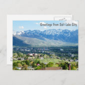 Groeten van Salt Lake City Briefkaart (Voorkant / Achterkant)