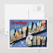 Groeten van Salt Lake City Utah Briefkaart (Voorkant / Achterkant)