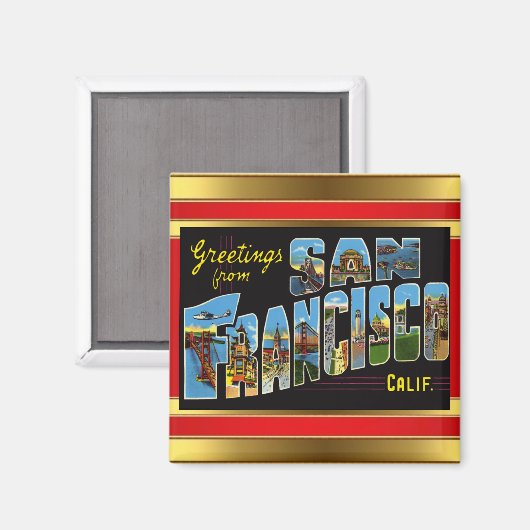 Groeten van San Francisco Magnet (Voorkant / Achterkant)