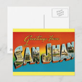 Groeten van SAN JUAN PUERTO RICO-Briefkaart Briefkaart (Voorkant / Achterkant)