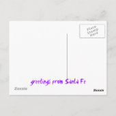 groeten van Santa Fe Briefkaart (Achterkant)