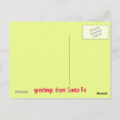 groeten van Santa Fe Briefkaart (Achterkant)