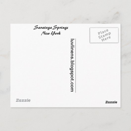 Groeten van Saratoga Springs Briefkaart (Achterkant)