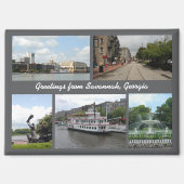 Groeten van Savannah Georgia magneet (Voorkant)