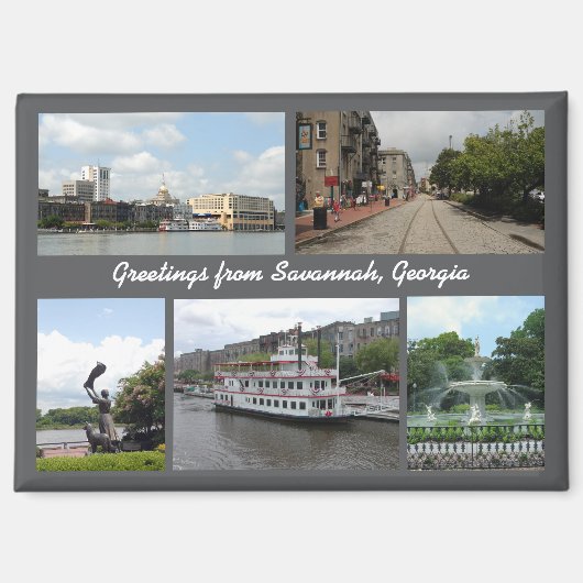 Groeten van Savannah Georgia magneet (Voorkant)