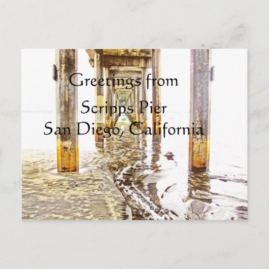Groeten van Scripps Pier Briefkaart (Voorkant)