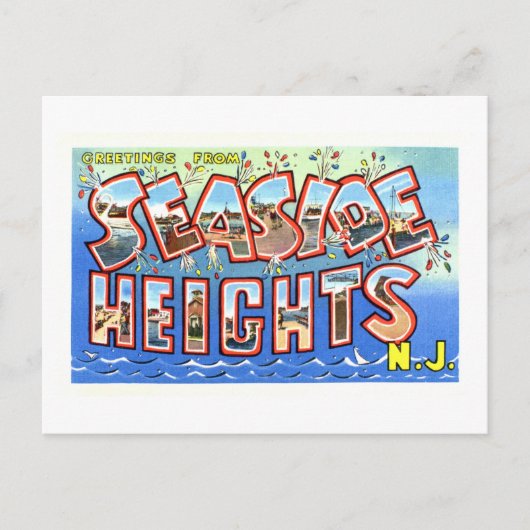 groeten van Seaside Heights, New Jersey Briefkaart (Voorkant)