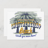 Groeten van ShutTheHellUp Beach - hou je mond Briefkaart (Voorkant / Achterkant)