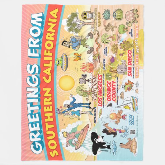 Groeten van SoCal Fleece Deken (Voorkant)