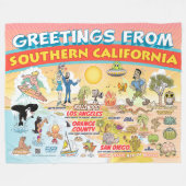 Groeten van SoCal Fleece Deken (Voorkant (Horizontaal))